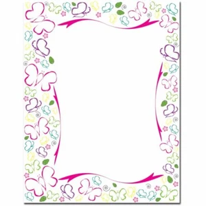 Sketched Butterflies Letterhead Laser & Inkjet Printer Paper 100 pack - Picture 1 of 2