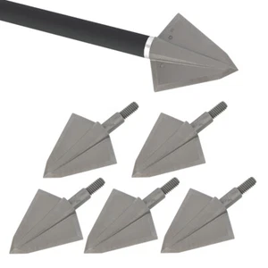 150gr Archery Hunting Arrowheads Blade Broadheads Screw Tips Points Bow Shooting - Picture 1 of 12