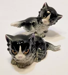 2 GOEBEL W Germany Vintage Gray Persian Cat Kitten Porcelain Figurines 3.5” - Picture 1 of 9