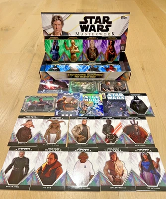 Lote de 26 cartas numeradas y base con caja Topps Star Wars Masterwork 2024 Foto 1 de 4