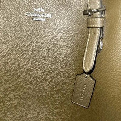 COACH  NEW YORK “MOLLIE” DOUBLE FACED PEBBLED LEATHER TOTE BAG - Image 1 of 4