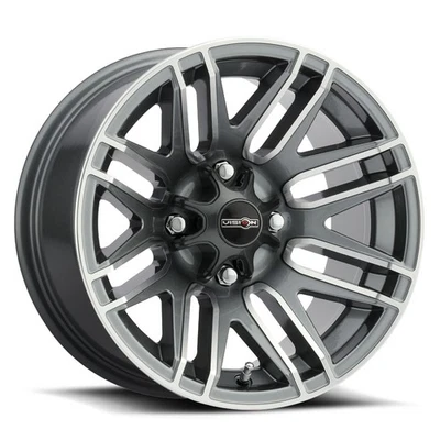 12x8 -10.2 Vision 112 Assault 4x110 Gunmetal Machined Face Wheels (Set of 4) - Image 1 of 2
