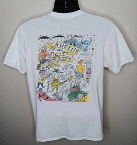 Daniel Johnston x ACL Fest Large Band T-Shirt Austin City Limits 2008 Art Tee - Bild 1 von 5