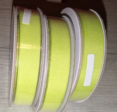 STAMPIN UP LEMON LIME TWIST Ribbon Lot of 3 Spools 30 Yards NEW - Image 1 of 2