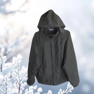 Landway U.S.A. schwarze Fleece gefütterte Kapuzenjacke mit Reißverschluss Kapuze Herren Größe Medium - Bild 1 von 10