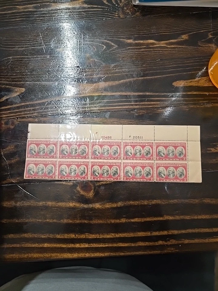 10 stamps  of 1931 Scott 703, Yorktown, Richambeau, Washington, and de Grasse - Image 1 of 1