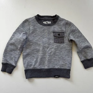 Abercrombie Kids Utility Pocket Crewneck Sweater Pullover Toddler Boy 3-4y Gray - Picture 1 of 9
