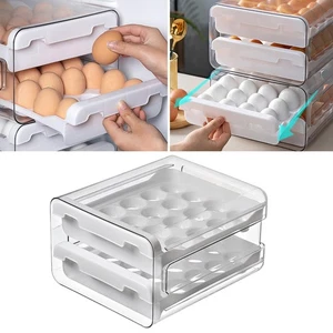 Doppelschicht-behälter, Kühlschrank, , Organizer, ablage, transparent, - Picture 1 of 7