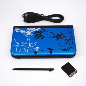 Nintendo 3DS XL  Blue Console w/ Pokemon X Y Plates + extras (USA)