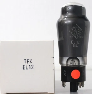 EL12 Telefunken schwarz beschichtetes Glas Doppelring Getter Made in Germany Menge 1 Stück - Bild 1 von 8