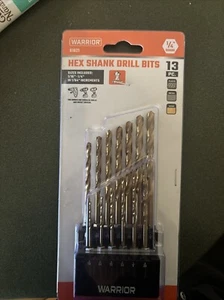 13-Piece WARRIOR Titanium Hex Shank Drill Bit Set - Picture 1 of 4