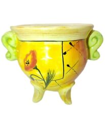 Ceramic Vase or Candle holder! Beautifully decorated! 