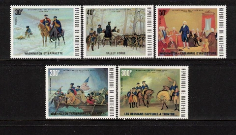 Burkina Faso 1976: #365-367, C209-C210 US Bicentennial Perf NH:Lot#6/12 Cover