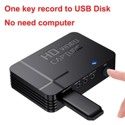 1080P AV HDMI Video Capture Card Game Recorder To USB Flash Disk Mic Line in Out - image 1 of 4