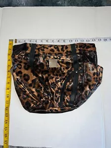 Miche Lisa Shell Demi Purse Leopard Glossy Vinyl Satchel Bag Tote brown black - Picture 1 of 10