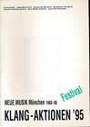 Klang-Aktionen '96. Neue Musik München. Festival. Programm. Jugendkulturwerk - K