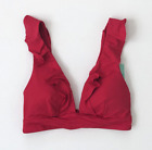 Sea Level Essentials Frill Bikini Top, Red, Women's 4