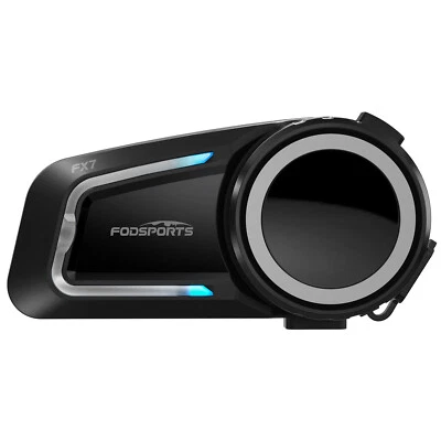 FX7 Motorcycle Intercom Helmet Bluetooth Headset 10 Riders 2000m Communication - Image 1 of 4