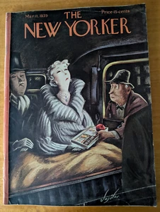 New Yorker Complete Magazine March 11, 1939-CONSTANTIN ALAJALOV-Wealthy Couple - Picture 1 of 15