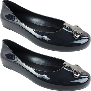 BACK TO SCHOOL GIRLS LADIES WOMENS FLAT JELLY WORK DOLLY BALLERINA SHOES SIZE - Picture 1 of 12