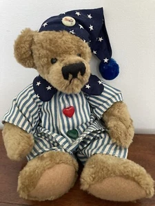 Sunkid Teddy Bear wearing Stripped PJ’s 20 Years + - Picture 1 of 4