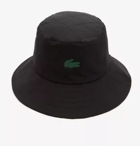 LACOSTE Fischerhut Unisex Steppoptik Nylon schwarz ORIGINAL #O4 - Bild 1 von 7