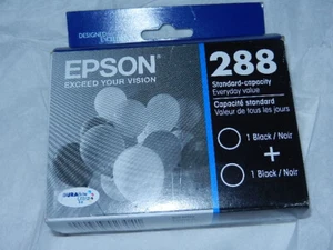 NUEVO Cartucho de impresora de tinta negra Epson 288 original paquete doble caducidad 26/05 T288120-D2 - Imagen 1 de 10