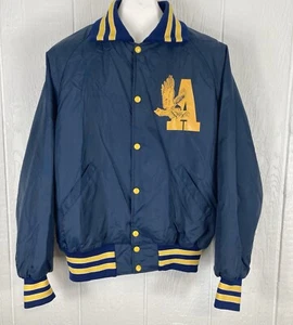 Vtg Ashland Eagles Sports Jacket Falcons Hawks Holloway Nylon Large - Picture 1 of 17