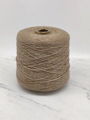 Hilo delgado en cono grande 2,3 lb marrón topo fibra desconocida *Ver fotos  Foto 1 de 4