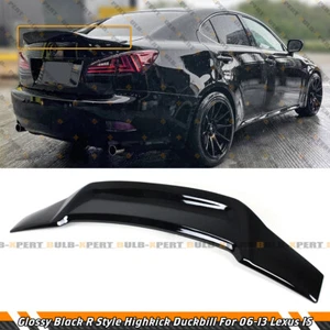 FOR 2006-2013 LEXUS IS250 IS350 ISF RT STYLE GLOSSY BLACK TRUNK SPOILER DUCKBILL - Picture 1 of 5