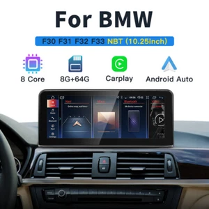 10.25" Android Car Stereo Radio GPS CarPlay For BMW 3 Series F30 F31 2013-17 NBT - Picture 1 of 13