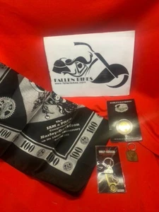 Llaveros Harley Davidson Bandana 100 años prendedor y moneda - Imagen 1 de 4