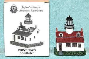 Lefton's Historic American Lighthouse #12427 - "Point Pinos", ca, 3-1/2" hoch - Bild 1 von 7