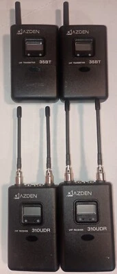 (2) Receptor UHF Azden 310UDR y (2) transmisor UHF 35BT Foto 1 de 4