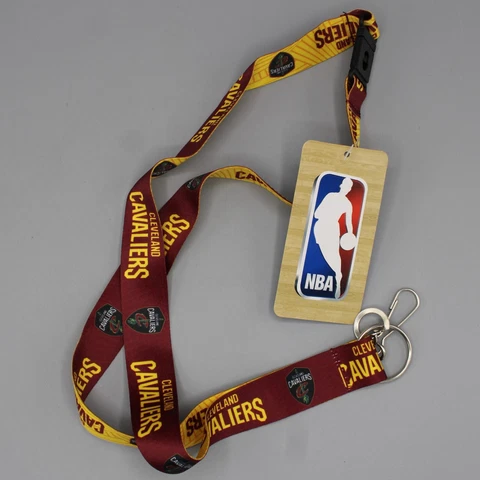 Cleveland Cavaliers 18" Length Lanyard Key Chain Maroon & Gold Cavs Logo NBA Cover