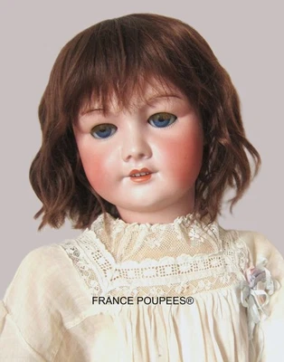 Perruque Jumeau® poupée ancienne Française, Allemande XIXème-Tête32/34cm(13") - Photo 1/4