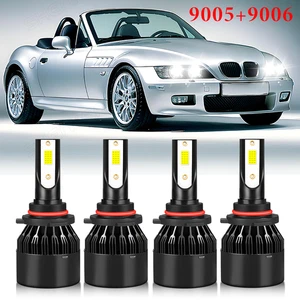 4Pcs LED Headlight Bulbs High Low Beam Kit 6500K White For BMW Z3 1996-2002 - Picture 1 of 13