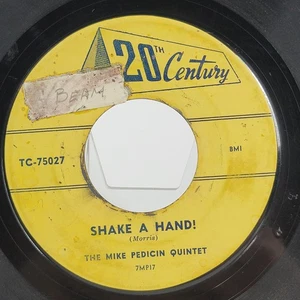 Mike Pedicin Quintet Shake A Hand Disc Jockey's Boogie 45 RPM Vinyl Jazz Vintage - Imagen 1 de 7