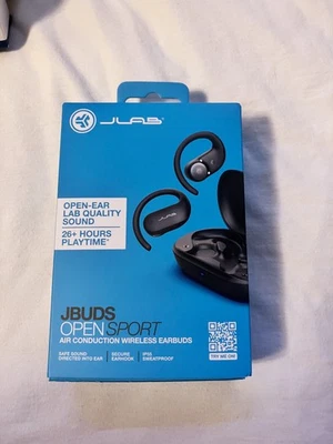JLAB JBUDS Open Sport Wireless Bluetooth Open-Ear Earbuds - Black - Image 1 of 4