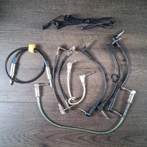 8 Kabel sortiert 1/4” TS auf 1/4” Kabel Instrument Gitarre Pedal Stecker - Bild 1 von 2