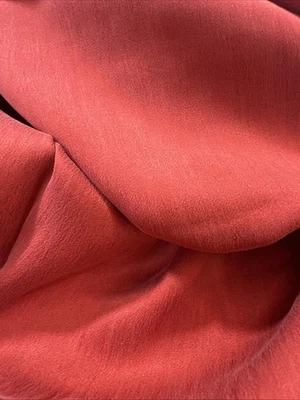Burnt Red Orange Silk 2 Yards 42" Wide Very Nice - Image 1 of 4