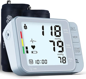 Misuratore di Pressione Arteriosa per Uso Domestico con Polsino Grande 2x120 Memoria e Batteria USB - Foto 1 di 12