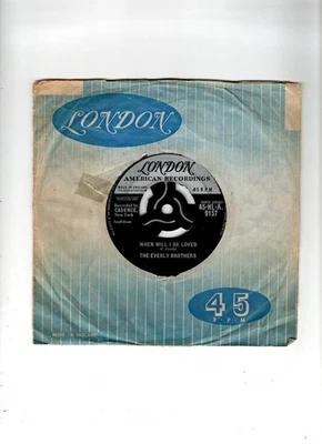 EVERLY BROTHERS - WHEN WILL I BE LOVED / BE-BOP-A-LULA. UK ORIG 1960 7". VG+ - Image 1 of 2