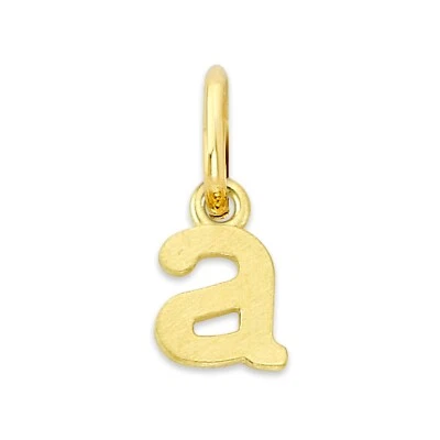 Solid Gold Lowercase Initial Charm in 10k or 14k, Tiny Letter Charm for Bracelet - Image 1 of 4
