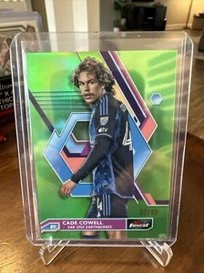 2023 Topps Finest MLS CADE COWELL GREEN REFRACTOR SAN JOSE EARTHQUAKES 32/99 #44 - Picture 1 of 3