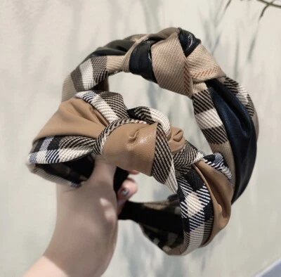 Diademas anudadas para mujer niña moda envoltura de cabello precio por una Foto 1 de 4