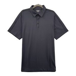 OGIO Men Shirt L Dark Gray OG126 Onyx Short Sleeve Cotton Blend Golf Polo