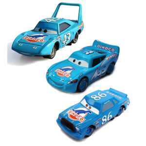 3 Pack Disney Pixar Cars Model Car Diecast McQueen Dinoco King Dinoco Chick Hick