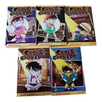 Case Closed Manga Lot Volumes 4-6 12 47 By Gosho Aoyama Detective Mystery Crime - Image 1 of 4