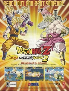 2005 Dragon Ball Z Supersonic Warriors 2 Nintendo DS Vintage Print AD Werbung - Bild 1 von 1